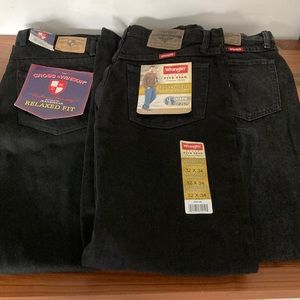 3 Pairs of Men’s Black Denim Jeans Relaxed Fit Sz. 32x34